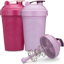 GOMOYO 20-Ounce Shaker Bottle with Action-Rod Mixer|모티브 지수가있는 쉐이커 컵 | 단백질 쉐이커 병은 BPA 무료이며 Dishwasher Safe | 라즈베리 및 라벤더