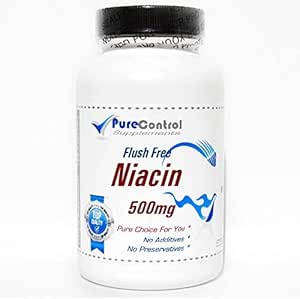 Flush 무료 Niacin 500mg // 100 캡슐 // Pure // PureControl 보조제