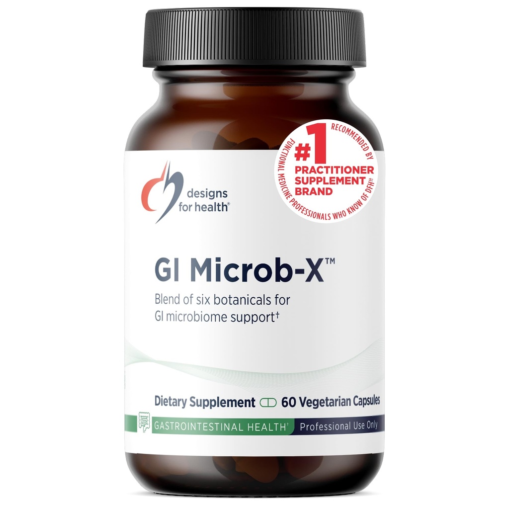 건강 GI Microb-X에 대한 설계 - 식물 Gut 지원, 세균, Berberine + Barberry 추출물과 Cleanse + Detox 보충 - 채식 + Non-GMO (60 캡슐)