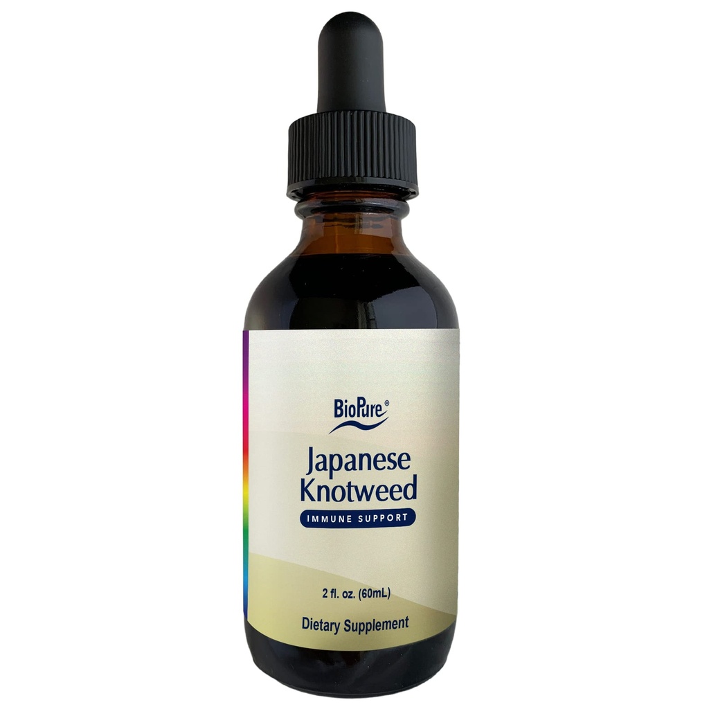 BioPure Japanese Knotweed Herbal Tincture - Polyphenol의 유력한 식물 추출물은 Liver & Immune 기능, Cellular Health 및 Microbiome Balance를 지원하는 Resveratrol을 포함하여 Polyphenol에서 풍부합니다. 2 fl oz