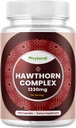고강도 Hawthorn Berry 캡슐 - 순수한 산화 방지제 Hawthorn Berry는 잎을 가진 보충 & 꽃 추출물 4:1 건강한 심장 & 소화를 위해 - 남자 & 여자를 위한 에너지 지원 - 240의 조사 팩
