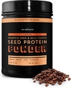 Sun Bay Organics 호박과 우유 이틀 종자 Vegan Protein Powder - 1lb Canister - 커피 공장 기반 단백질 분말 Shake Mix - 13g Protein Blend - Soy, Dairy, Sugar 및 글루텐 무료