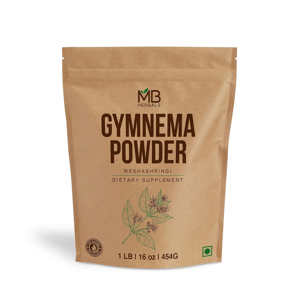 MB 초본 Gymnema 잎 분말 1 lb/16 oz | 454 그램 | Meshashringi 분말 | Gymnema Sylvestre