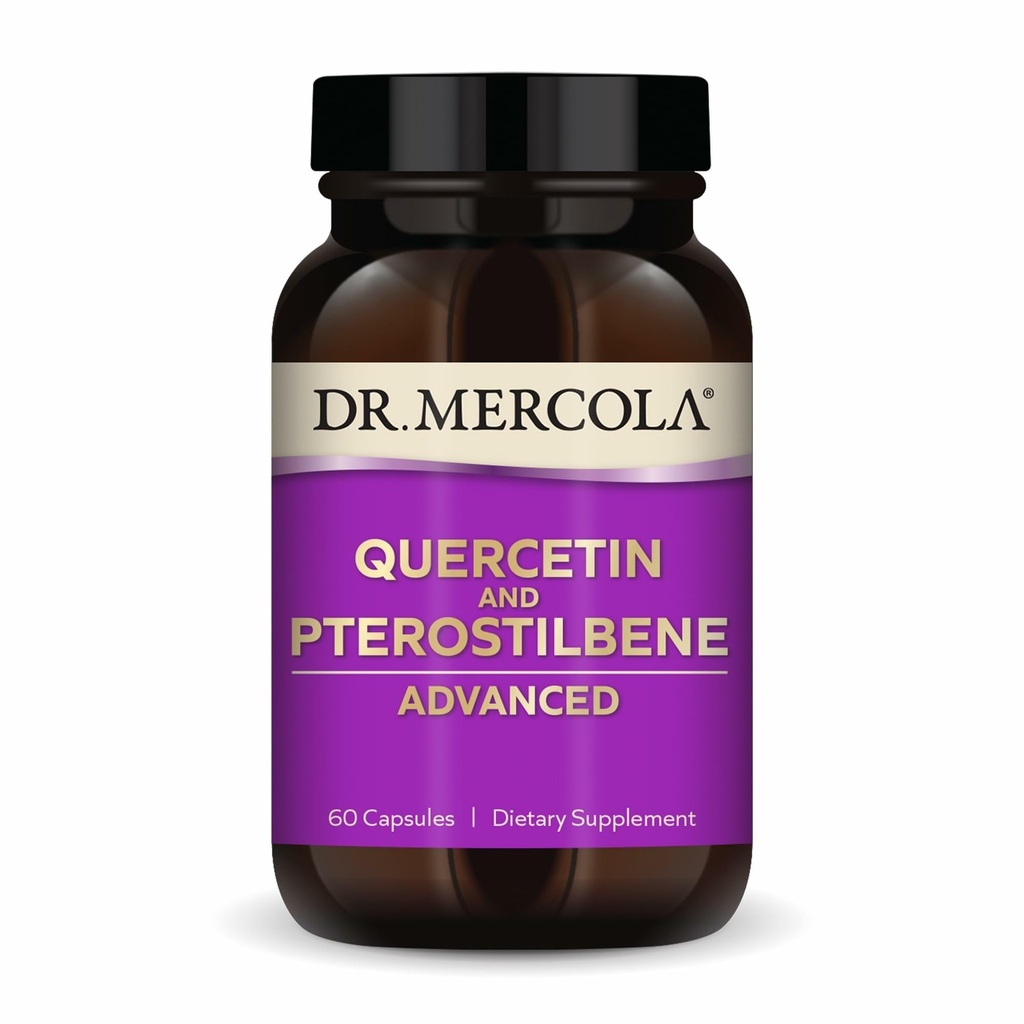 박사. Mercola Quercetin & Pterostilbene 고급 - Respiratory & Immune 건강 지원 - 500 mg Quercetin - 높은 Bioavailability 공식 - 비 GMO, 글루텐 자유로운 & Soy 자유로운 - 60의 캡슐 (30의 봉사)
