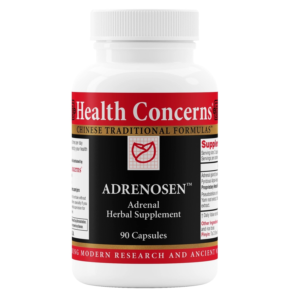 건강 Concerns Adrenosen – Adrenal Fatigue & Burnout 지원 보충교재 – 에너지, 초점 & 긴장 회복 – Bovine Adrenal, PAK, Eleuthero, Schisandra & 중국 허브 – 90 캡슐