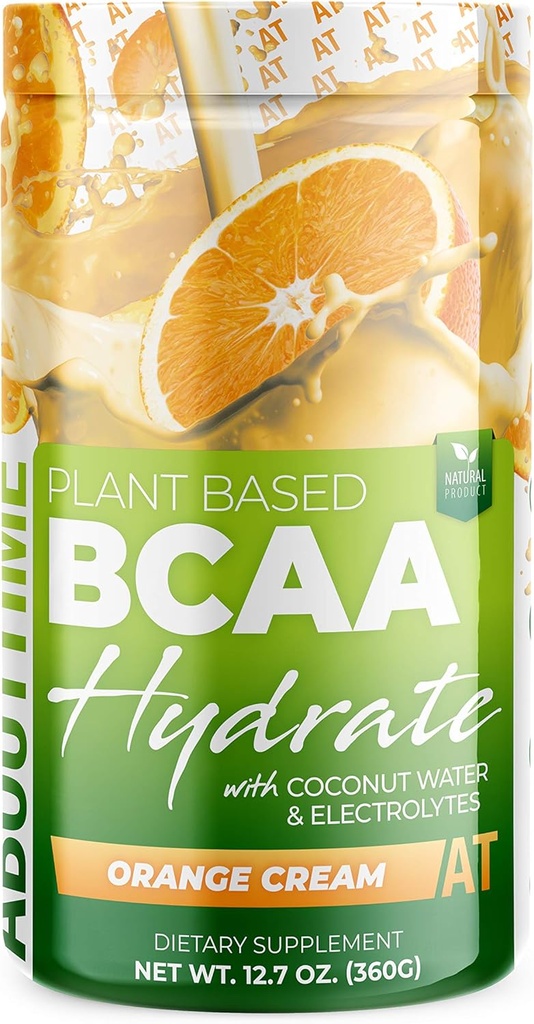 L 글루타민 & Electrolytes, Non-GMO, Gluten Free, Monk Fruit, Coconut Water, 20 서빙과 함께 시간 BCAA 해수 분말 오렌지 크림에 대해