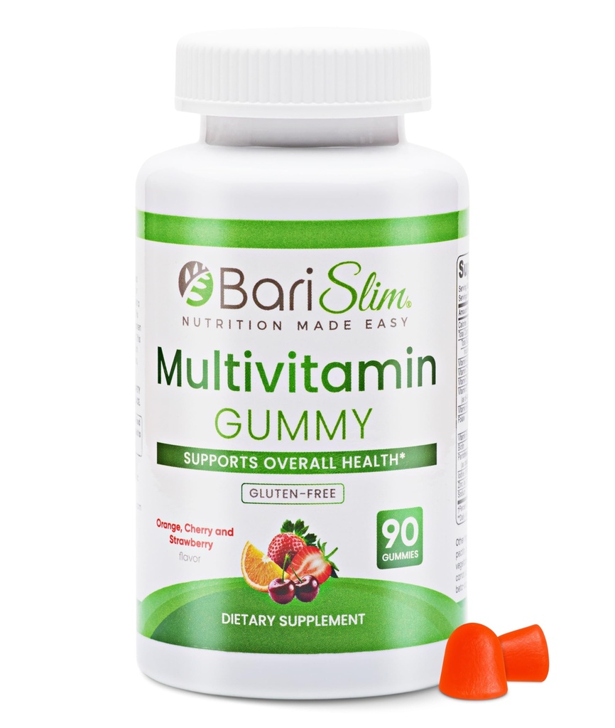 BariSlim Bariatric Chewable Multivitamin Gummies - 체중 감량 수술 후 환자를위한 특별히 공식화 된 거미 비타민 - Digest & Great Tasting Fruit flavors에 쉽게 | 90 Fruit Chews