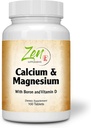 Zen Supplements - 향상된 흡수를위한 D3 및 Boron을 가진 Hi Potency 칼슘 및 마그네슘, Bone 건강 및 뼈 밀도 100-Tabs 지원