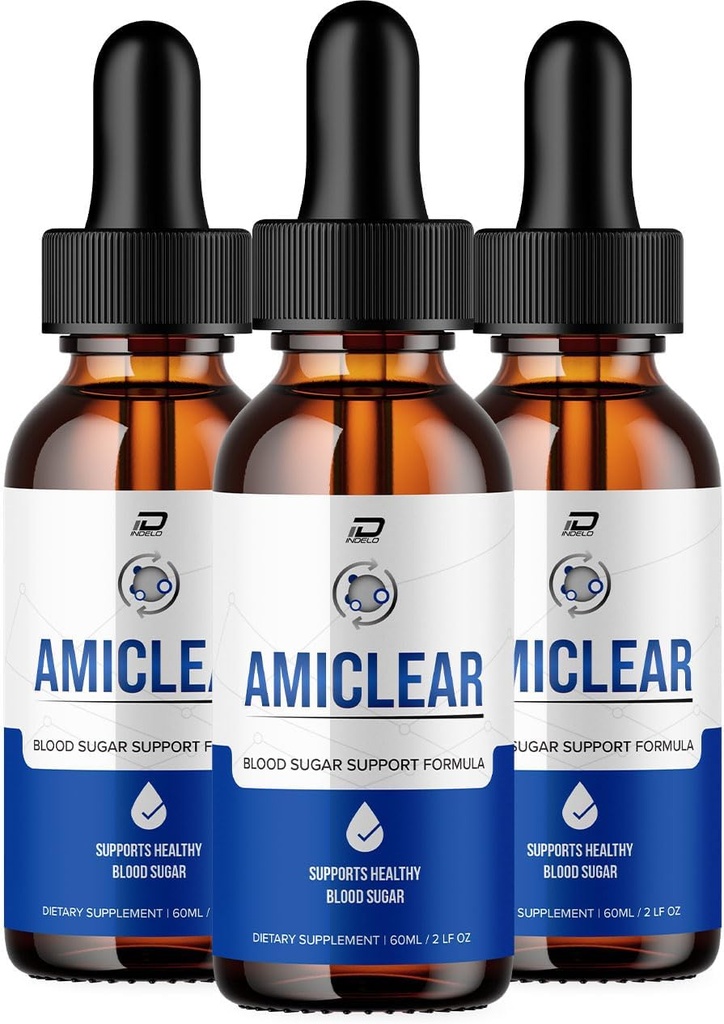 Amiclear Drops 건강한 공식 - 다이어트 보충 드롭 - 추가 강도 Amiclear 액체 드롭, 포도 씨앗, Amiclear Drops 리뷰 (3 팩 - 180 ML)