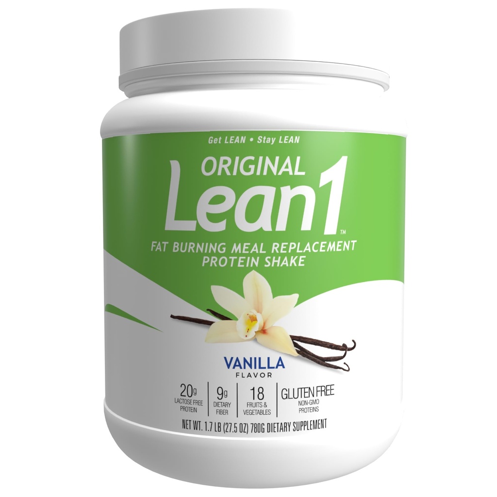 영양 53 Lean 1 지방 연소 단백질 Shake, 바닐라 맛, 15 서빙 욕조