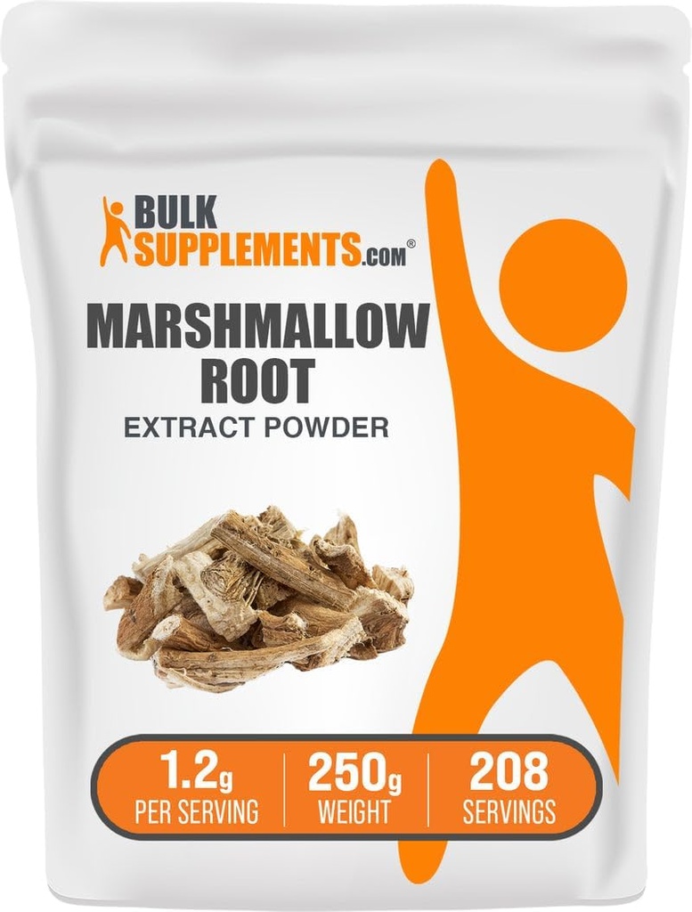 BulkSupplements.com Marshmallow 루트 추출 분말 - Marshmallow 루트 보충, 초본 보충 - 글루텐 무료, 서빙 당 1.2g, 250g (8.8 oz) (팩 1)