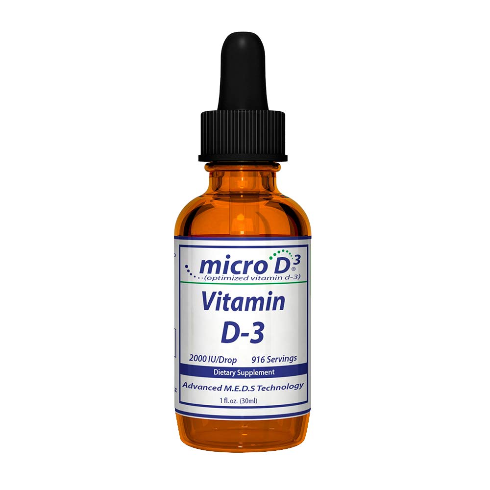 Nutrasal Micro D3 비타민 D-3 Drops - 높은 농도 (2 백만 IU's) 나노 기술과 비타민 D3 및 최대 10X 더 흡수 -1 온스 (30 ml)