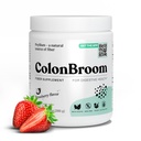 ColonBroom Psyllium Husk Powder (Strawberry) - Bloating Relief & Gut Health - Colon Broom Fiber Powder Drink - Vegan, Gluten Free, Non-GMO Fiber Powder Supplement, 50 서빙