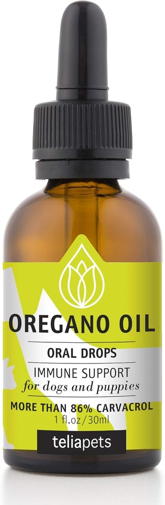 Vetercure Oregano 기름 애완 동물을 위한 구두 하락 - 개 & 강아지 애완 동물 보충교재를 위한 자연적인 면역 지원 - 완벽한 개 외투, 피부 & 전반적인 Health-1 fl.oz를 위한 깊은 정화 활동