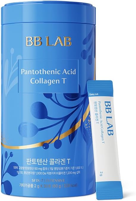BB LAB 파우더 콜라겐, SF3X-7 인텐시브 시리즈, 한국, 30 스틱 (Pantothenic Acid Collagen T), 블루