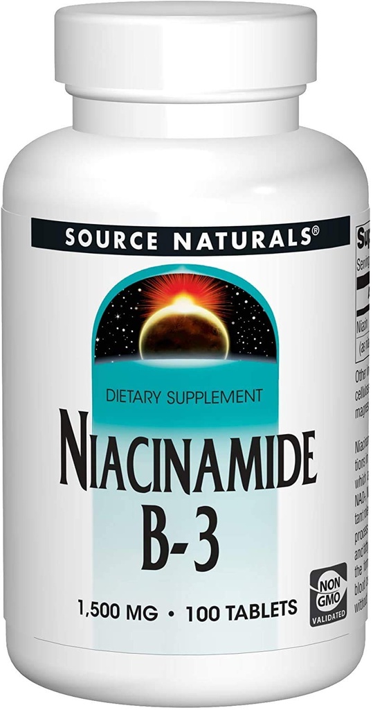 근원 자연적인 Niacinamide 1500mg, 100개의 탭 (2 팩)