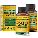 2 팩 ACV 직업적인 Apple Cider Vinegar 캡슐은 어머니 ACV 알약 Detox Cleanse 산성 Reflux 기복 지원 보충교재 생강 뿌리 Cayenne 고추 분말을 가진 유기를 증명했습니다