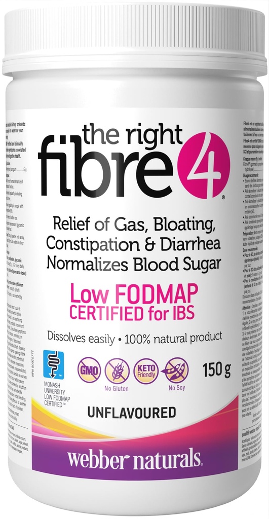 Webber Naturals 섬유 4 Unflavoured, 150 g 분말