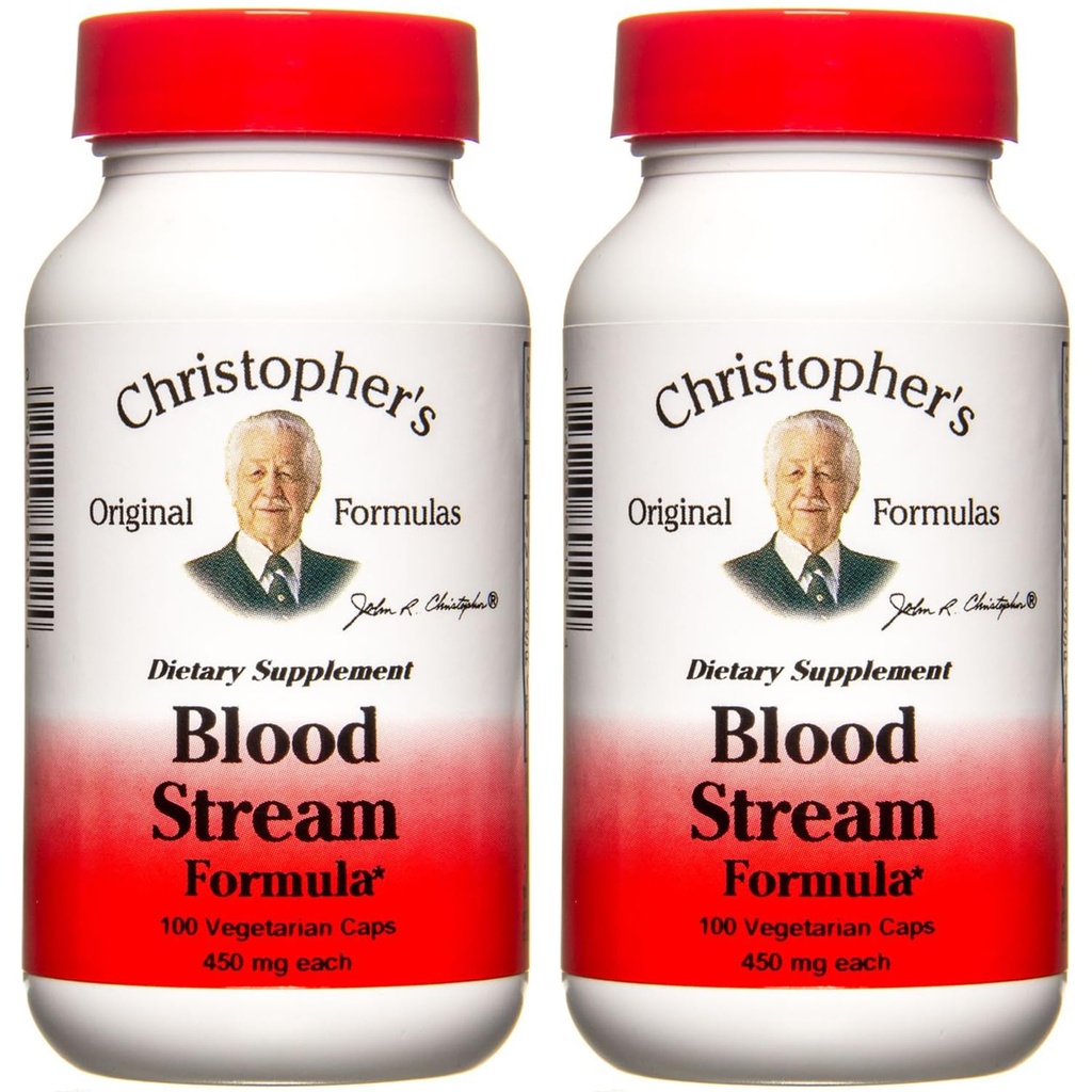 Christopher의 Original Formulas Blood Stream Formula - Blood Circulation Supplements - Vein Elasticity, Clean & Pure Bloodstream 지원 - 2 팩