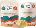 소화 효소 Prebiotic 섬유 보충교재 분말 뭉치 - 깊은 잠을 위한 매일 Gut 건강 + 마그네슘 분말, 일정성, 빙 & 변비 기복 - 감귤류 (37의 봉사)