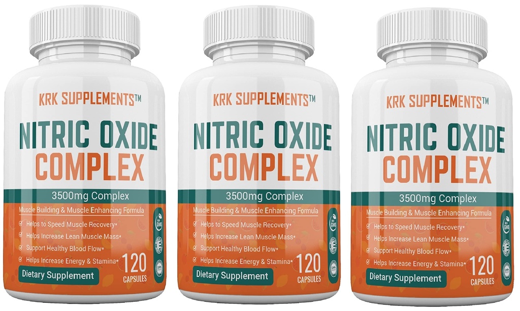 3 병 Nitric 산화물 복합 단지 L 아르기닌 HCL AAKG AKG 알파 Ketoglutarate Citrulline Malate 360 총 캡슐 당 3500mg