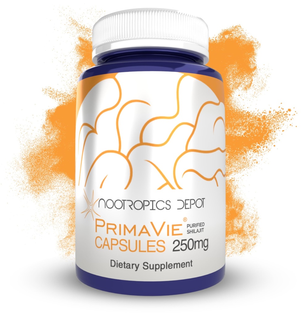 Nootropics Depot PrimaVie Shilajit 캡슐 | 250mg | 30 개 | 순화 추출물 | Ayurveda Supplement | 지원 Mitochondrial 기능 + 부스트 내구시간