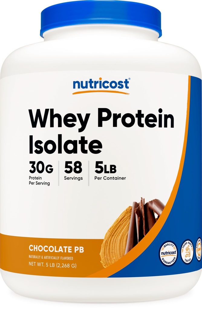 Nutricost Whey Protein Isolate (Chocolate 땅콩 버터, 5 파운드) 단백질 분말