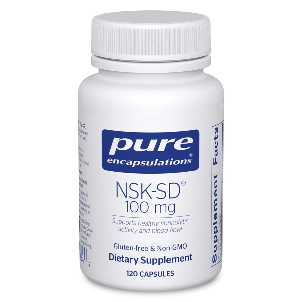 순수한 캡슐화 NSK-SD - 100 mg Nattokinase - 정상 혈액 순환을 위해 - 지원 Fibrinolytic 활동 * - 글루텐 자유로운 & 비 GMO - 120의 캡슐