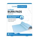 Care Science Hydrogel Sterile Burn Dressing Bandage Pads for Burn Relief, 4 ct | 마이너 버즈 및 윈드에 대한 즉각적인 냉각 구호