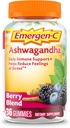 Emergen-C 비타민 C와 Ashwagandha Gummies, 면역 지원, 베리 혼합, 학교 에센셜 36 개