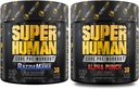 ALPHA LION Core Pre Workout Powder Bundle for Pump & Tri-Source Caffeine for Sustained Energy, 과일 펀치 및 블루 라즈베리 맛 (30 서빙 각각)