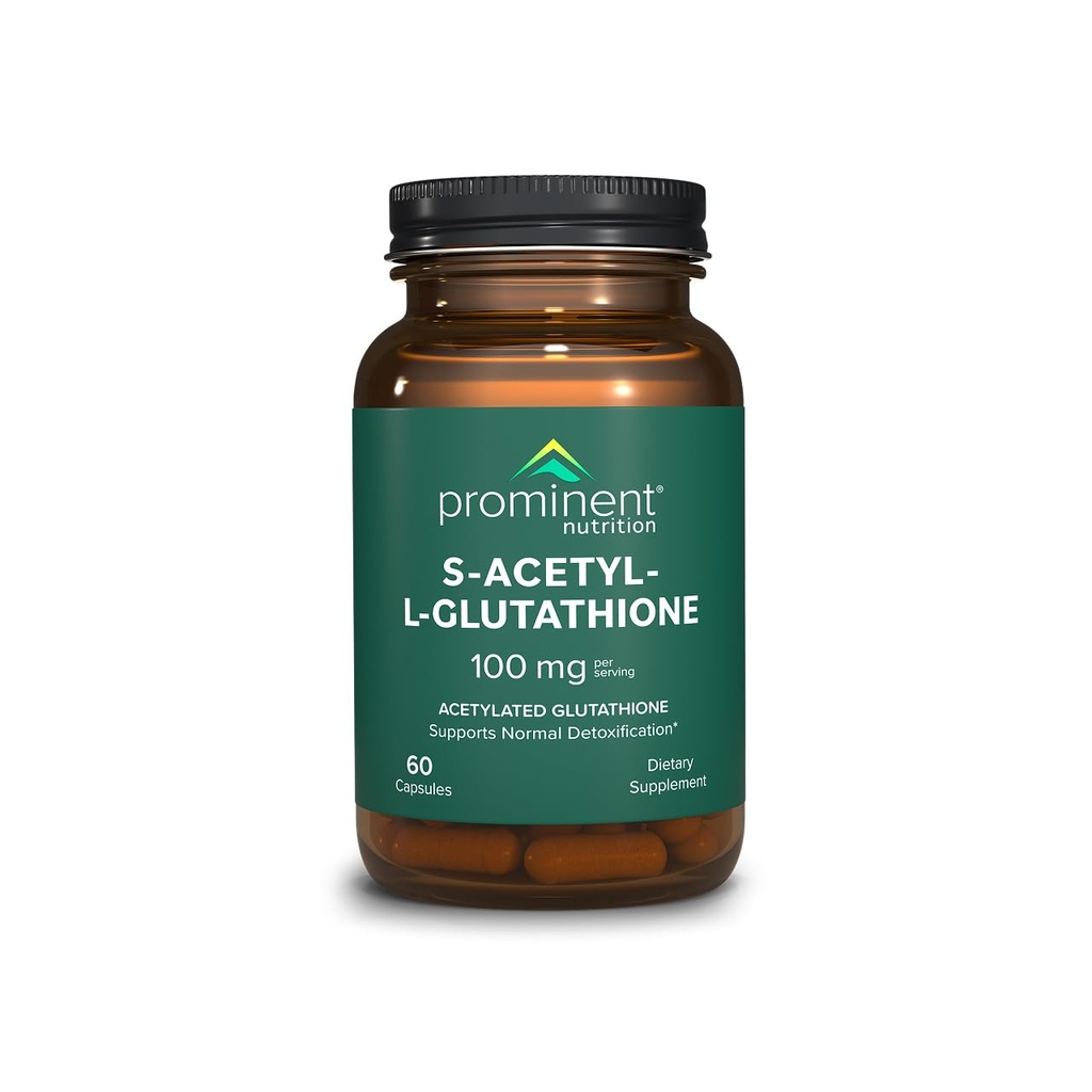 Prominent Nutrition S-Acetyl L-Glutathione 보충교재 - 임상 연구한 Emothion 정상 간 해독 지원 & Optimal 산화 효력, Vegan - 1 팩을 위한 Acetylated 글루타티온