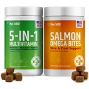 애완 동물 MD 살몬 오메가 비트 + 5in1 Multivitamin Softchews
