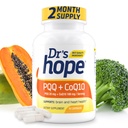 PQQ CoQ10 - CoQ10 100mg를 가진 PQQ 20mg, Coenzyme Q10 보충교재를 가진 PQQ 보충교재는 뇌 건강을, 60의 Veggie 모자 - 서빙 당 1개의 캡슐 지원합니다