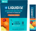 액체 I.V.® Hydration Multiplier® - Tropical Punch - Hydration Powder Packets | Electrolyte Powder Drink Mix | 편리한 Single-Serving Stick | Non-GMO | 16 서빙 (12장)