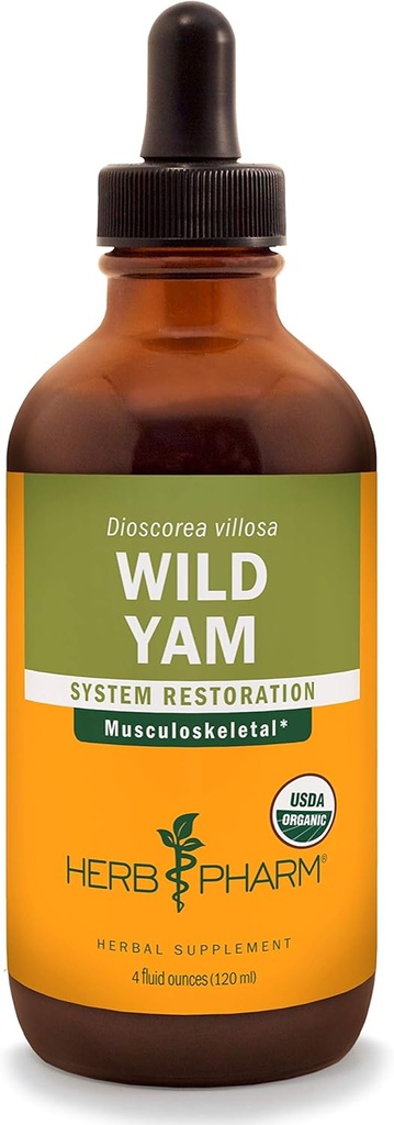 Musculoskeletal 시스템 지원을위한 허브 Pharm 인증 유기 야생 Yam 액체 추출물 - 4 Ounce