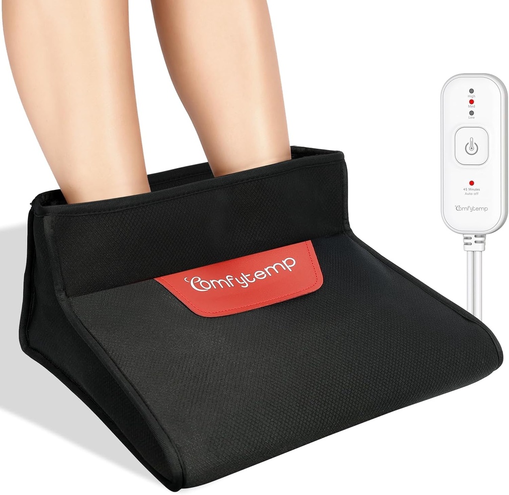 Comfytemp 남자와 여자를 위한 전기 격렬한 발 온열기, 찬 발 발 발 발 발 발 발 안약을 위한 3D 발 난방 패드, 책상 45Auto의 밑에 건조한 열 발 Sanua 3 열, 사무실 가정 겨울