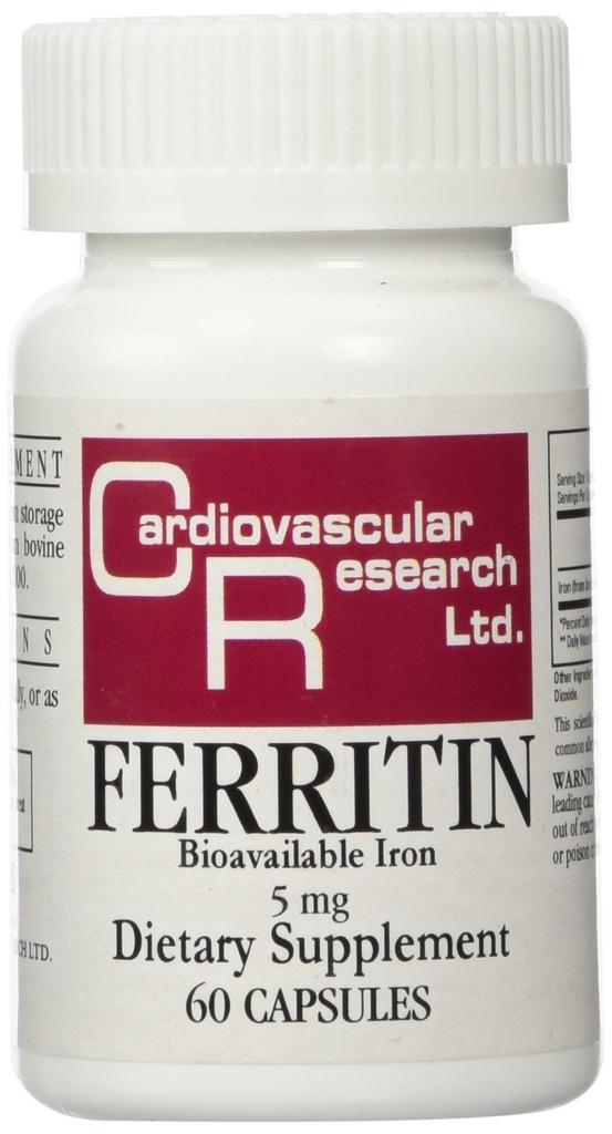 심혈관 연구 Ferritin 최대 흡수 철 보충교재 1 팩, 01-Cream, 60의 캡슐