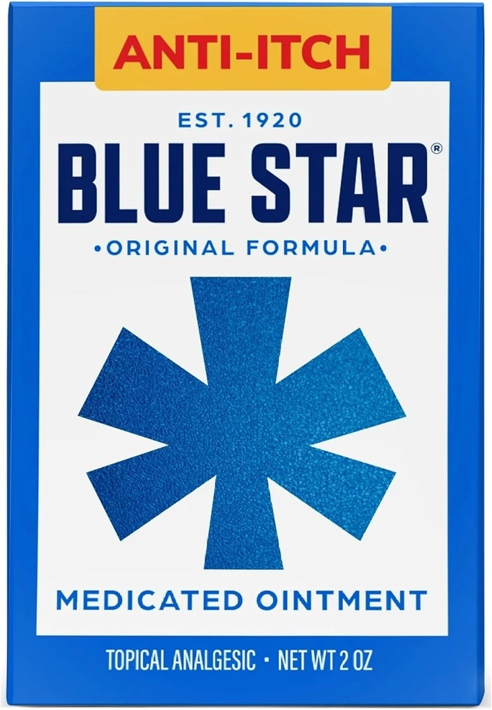 Blue Star Anti-Itch Medicated 연고 2 oz (Packof 4) VJC #Re