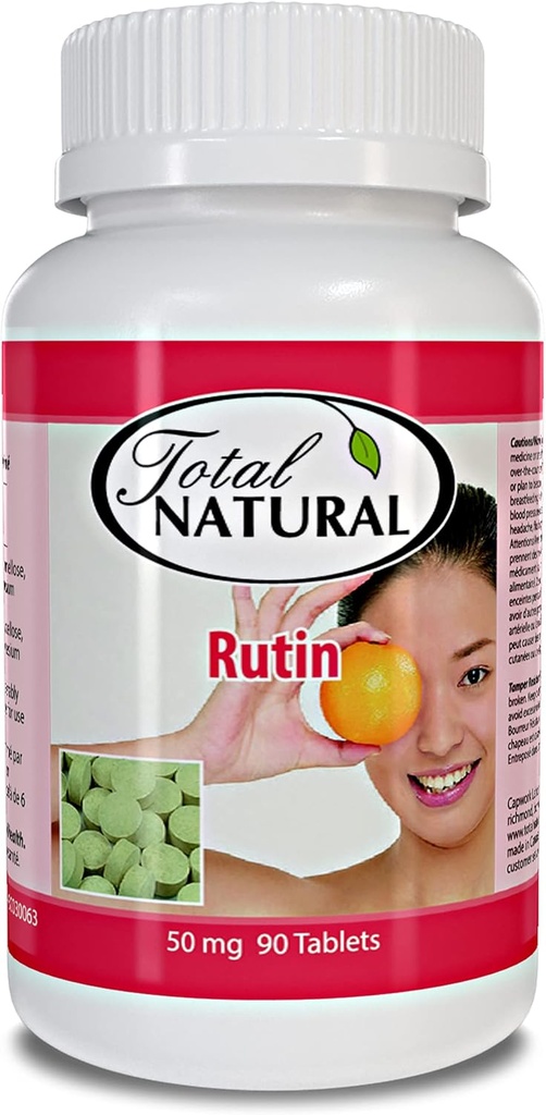 Rutin 50mg 90 정제 [1 병], 비타민 C, 향상된 혈관 건강, 비전 케어를 흡수하고 활용