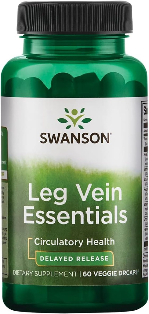 Swanson Leg Vein Essentials - 지연 릴리즈 - 60 Veg 캡슐