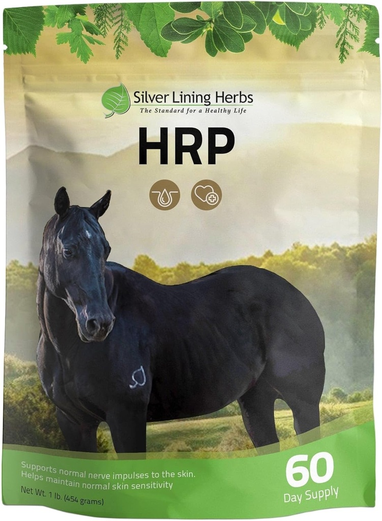 Silver Lining Herbs HRP - 말의 피부에 자연 속임수를 지원 - 정상 피부 감도를 촉진 - Overactive Nerves와 도움말 - 말을위한 초본 보충 - 1 lb 가방