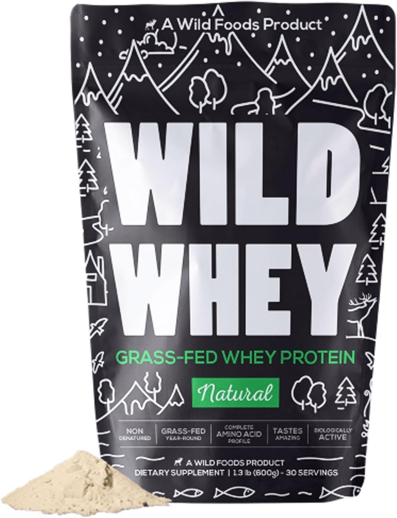 익지않는 잔디 먹이는 Whey 단백질, 찬 과정, Nondenatured, Pasture Raised Cows, 낮은 Carb, Keto, Paleo 친절한, GMO 자유로운, 글루텐 자유로운, rBGH 자유로운, 480g 단백질 (1.32 파운드 Unflavored)