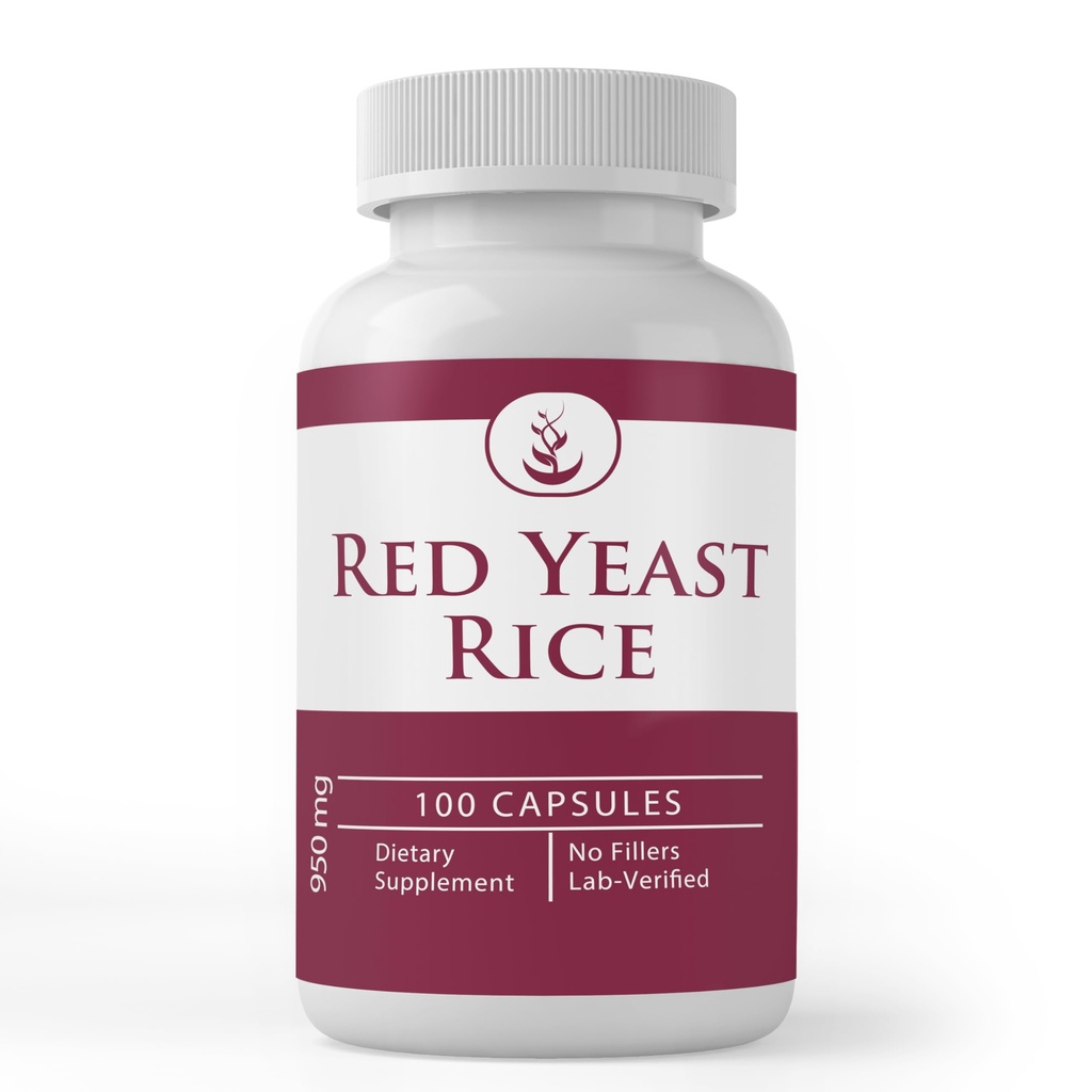 PURE ORIGINAL INGREDIENTS 빨간 효모 쌀 추출물, (100 캡슐) 항상 순수, 첨가제 또는 필러 없음, 실험실 검증