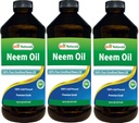 제일 자연적인 100% 순수한 Neem 기름, 100% 찬 압박되고 Unrefined - 16 OZ (3 병)