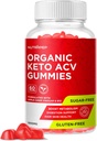 유기 케토 ACV Gummies - 글루텐 무료 및 설탕 무료 Apple Cider Vinegar 보충 여성 남성 (1000MG)