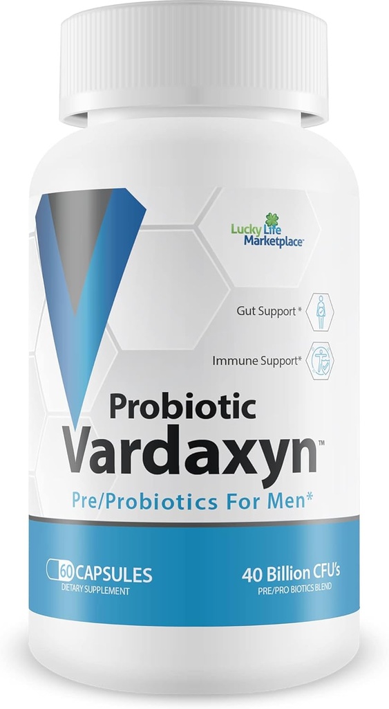 Probiotic Vardaxyn - 우리의 최고의 프리미엄 남성 공식 - 남성을위한 사전 / 프로 바이오 틱 - 남성 건강 지원 - Gut Health - Mood - 소화 건강 - 면역력 - 면역력