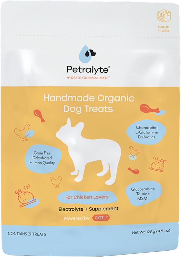 Petralyte Dog Electrolyte 및 Joint Supplement | 유기농 및 모든 천연 개 비타민 및 보충제 | Inflammation & Mobility Support를 위한 Dog Multivitamin Blend | 닭 애호가