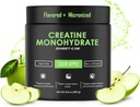 크레아틴 Monohydrate – 5g 크레아틴 Monohydrate 분말 – 여성과 남성을 위한 고급 크레아틴 – 대량 보충 크레아틴 – 맛 있는 과일 펀치 풍미 – 10oz (40 서빙, Sour Apple)