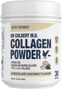 Dr. Colbert, MD Hydrolyzed Collagen Powder | 초콜릿 코코넛 맛 | Divine Health | 유형 I, II, III Collagen | 건강한 머리, 피부, 손톱 및 관절 지원 | Keto Zone | 630g | 30 인